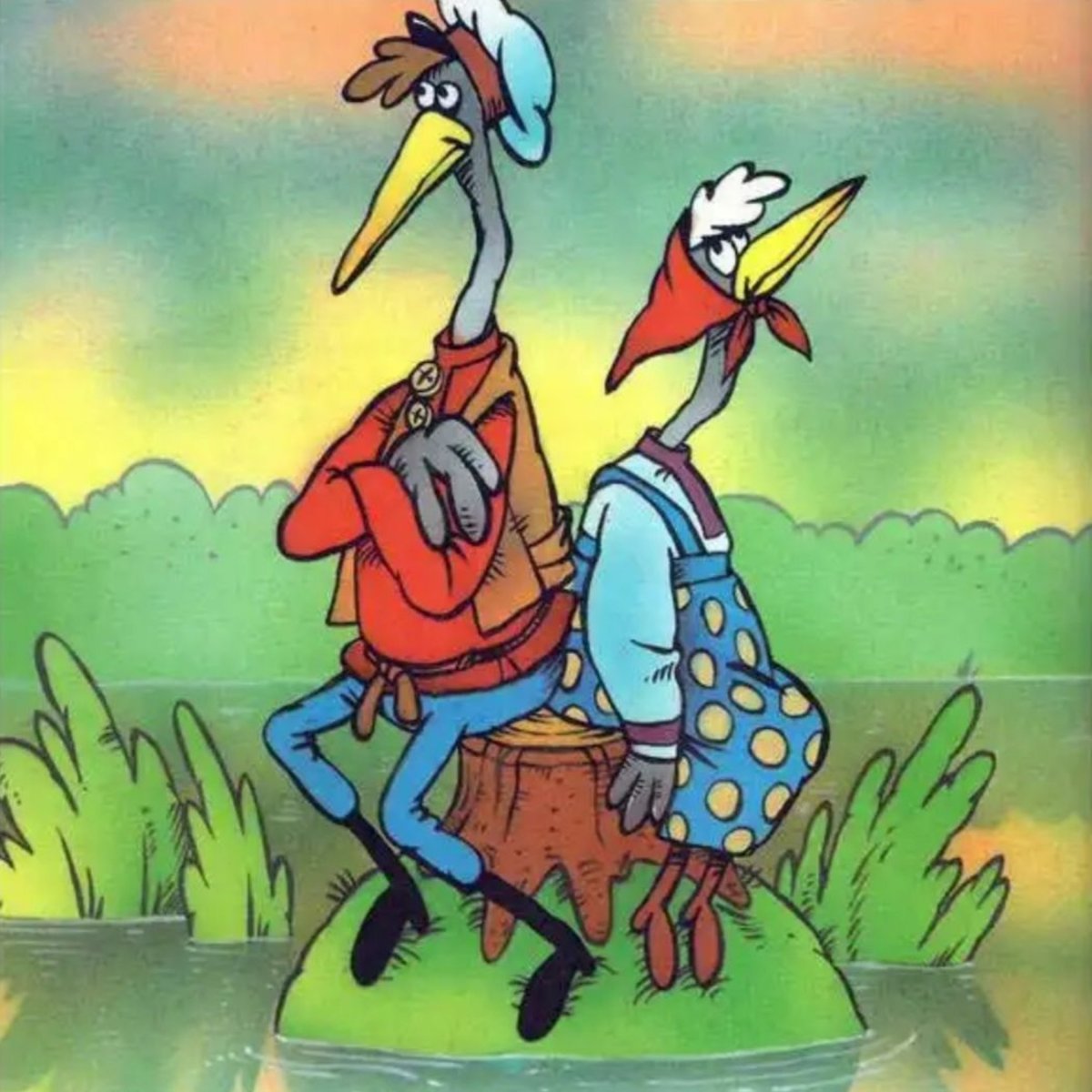 Журавли красивые птицы