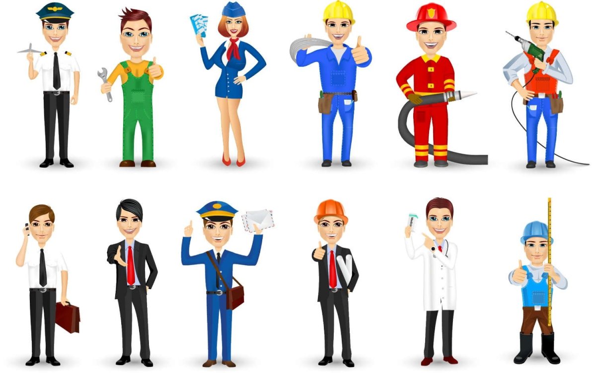 Несколько профессий в одной картинке