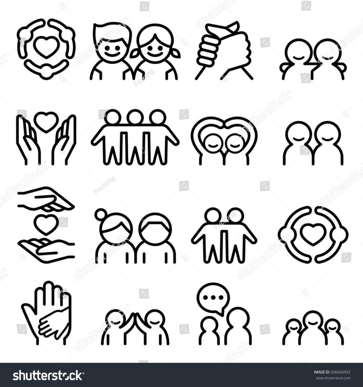 Значки символизирующий дружбу