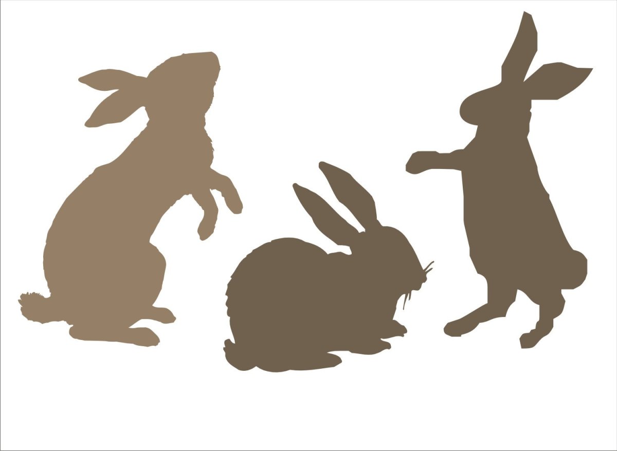 Трафарет зайца для аппликации