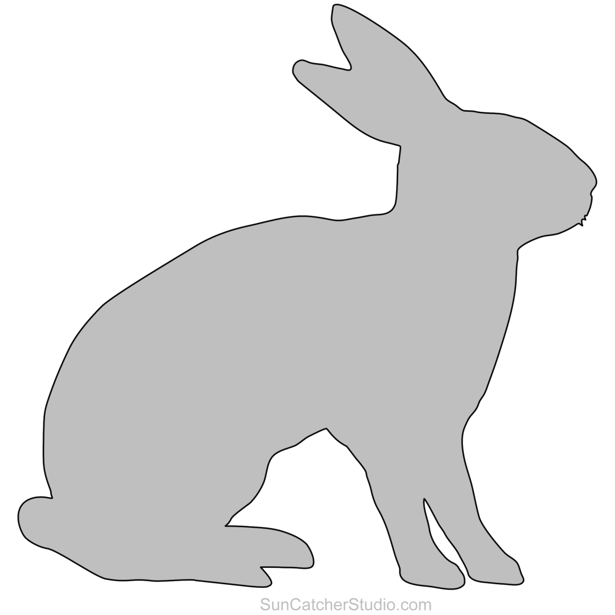 Пасхальный кролик шаблон