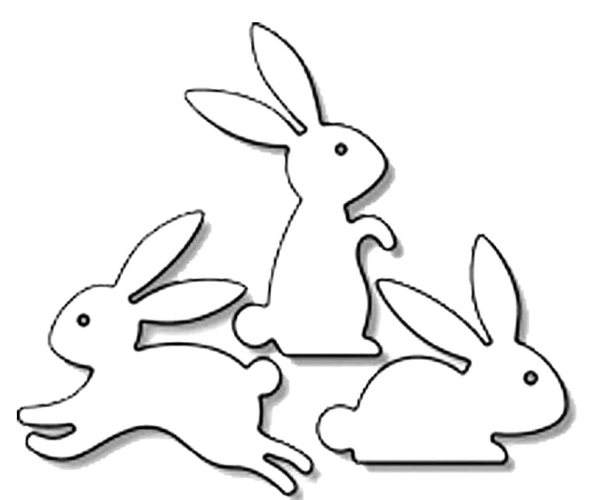 Трафарет зайца для аппликации