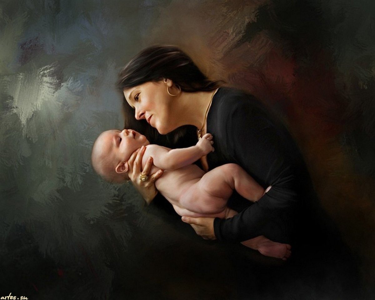 Мать и ребенок арт