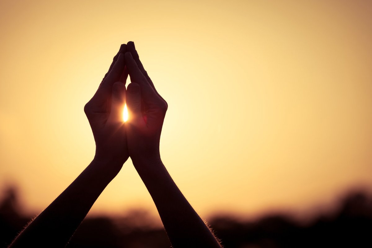 Ладони сложены в молитве