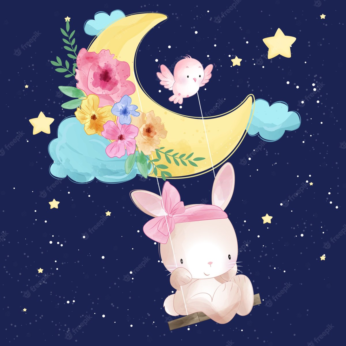 Милые зайчики на Луне