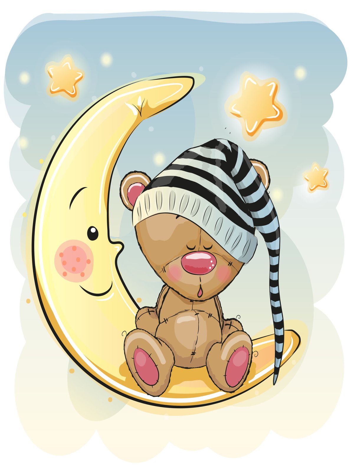 Медвежонок спит на Луне