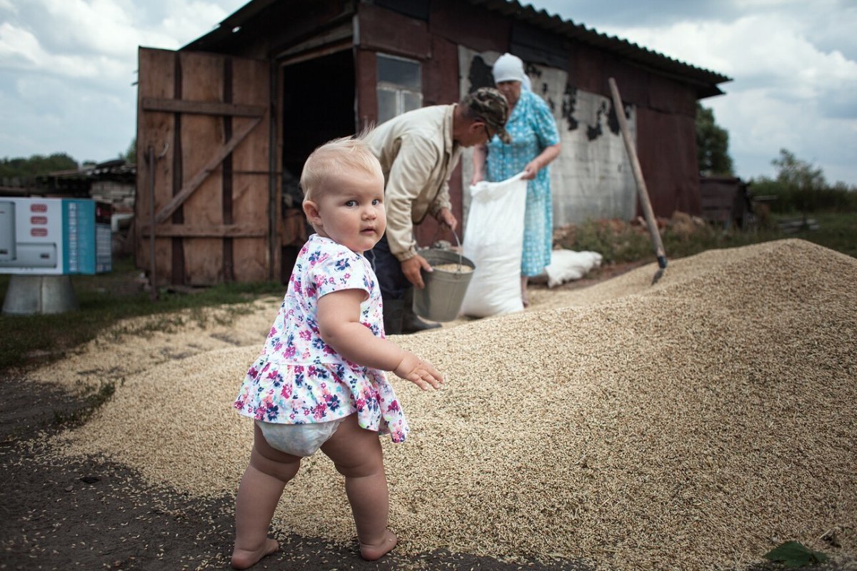 Люди на сенокосе