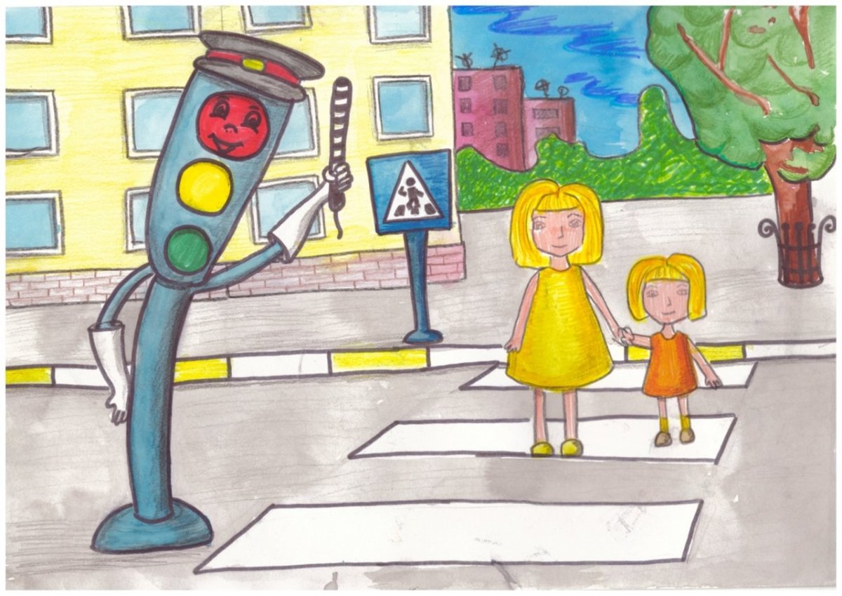Рисунок по правилам дорожного движения