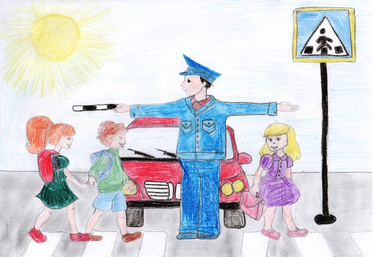 Рисунок по правилам дорожного движения