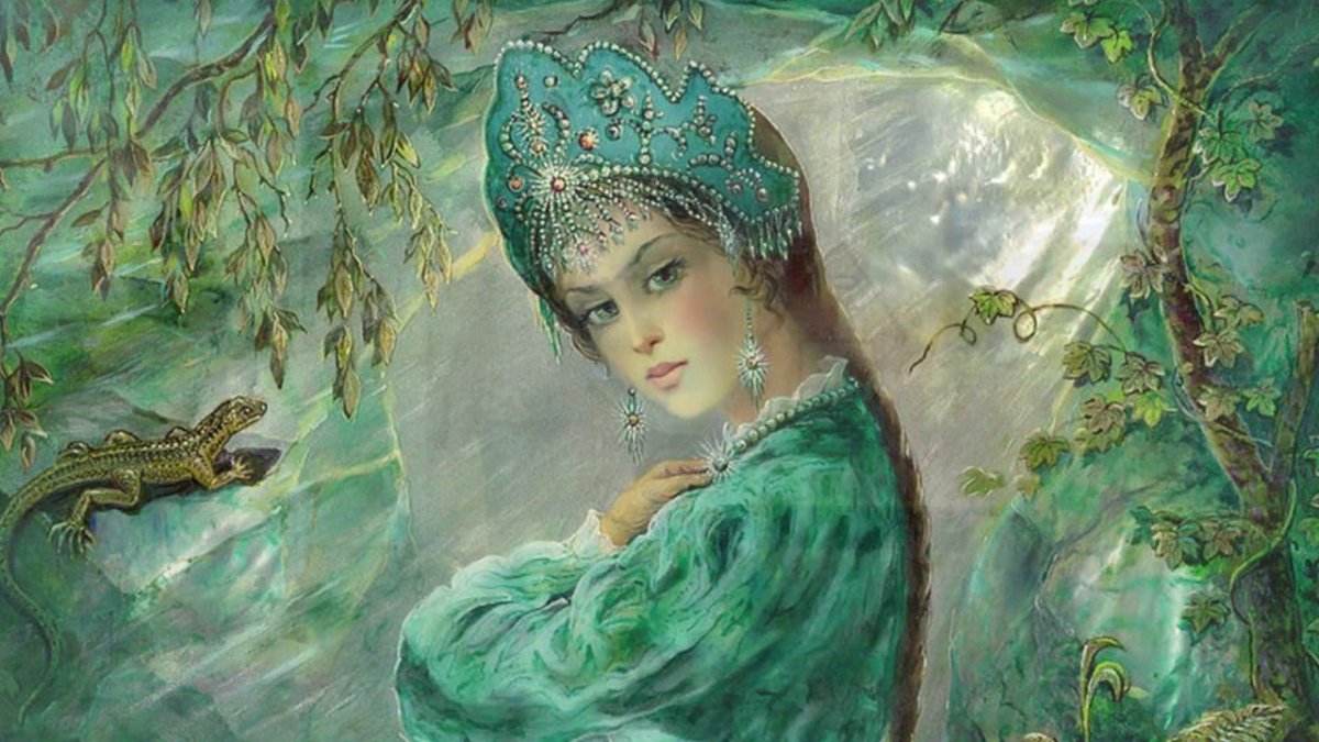 Нарисовать иллюстрацию медной горы хозяйка