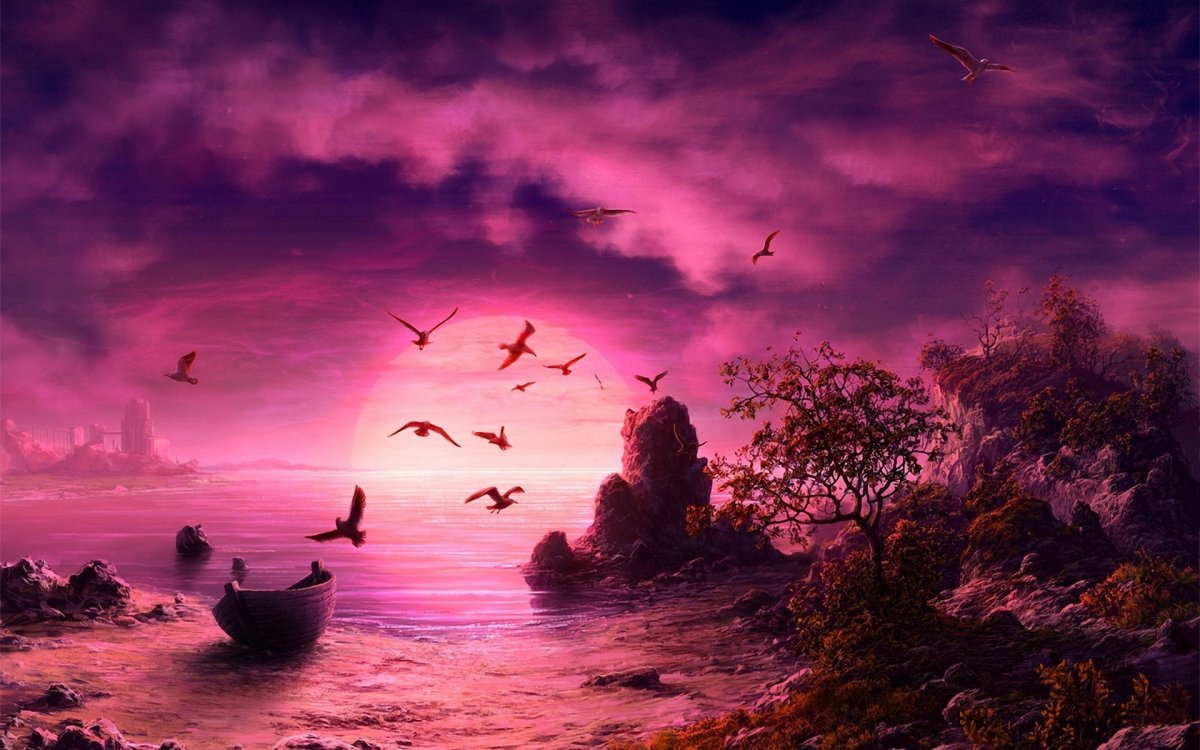 Розовый закат