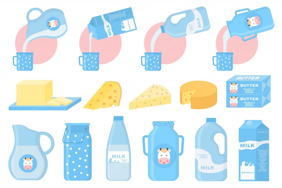 Молочные продукты мультяшки