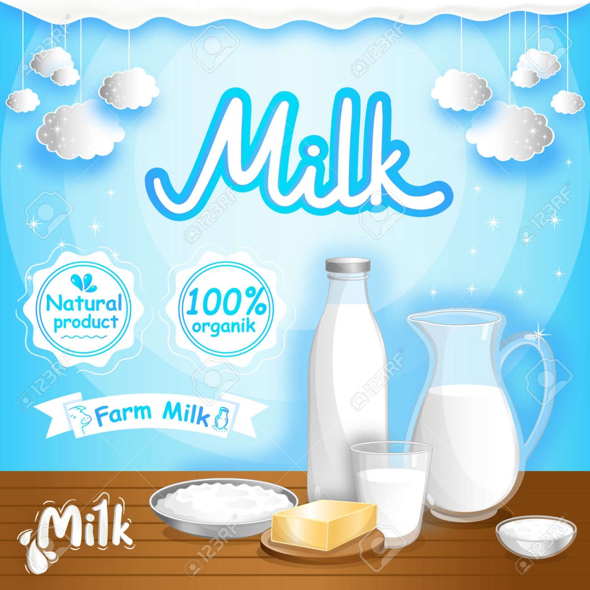 Рекламный плакат молока