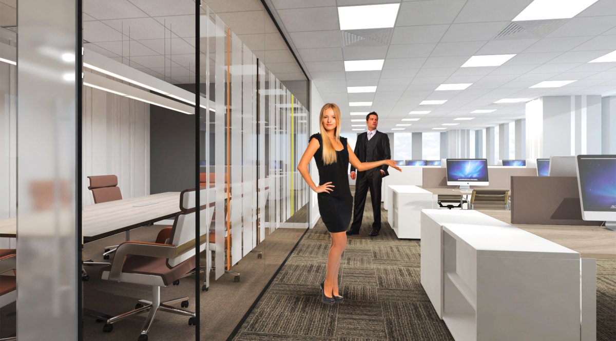 Окно в офисе