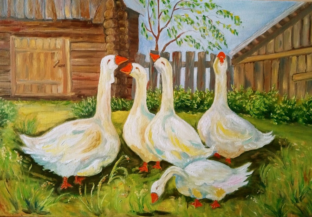 Пасхальный Гусь рисунок