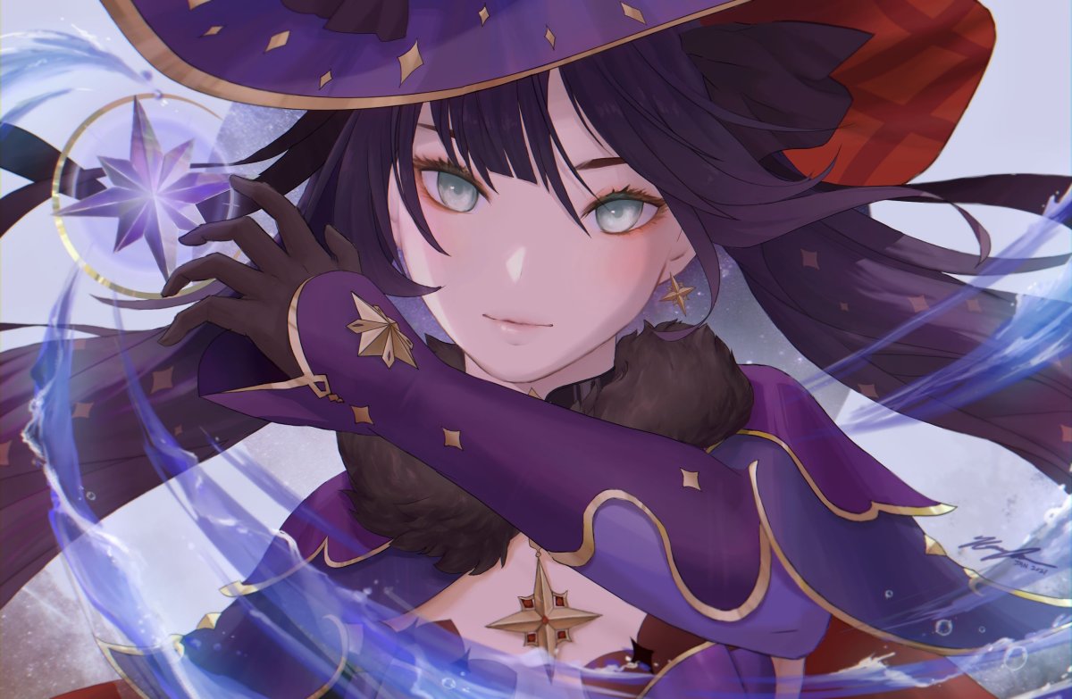 Мона Геншин Импакт арт