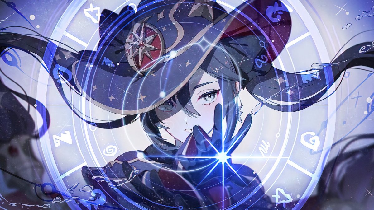 Обои на рабочий стол Геншин Мона