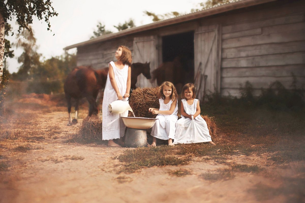 Фотосессия в стиле деревня