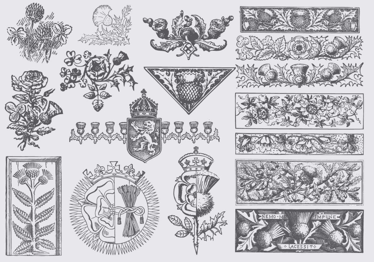 Растительный Византийский орнамент Клевер