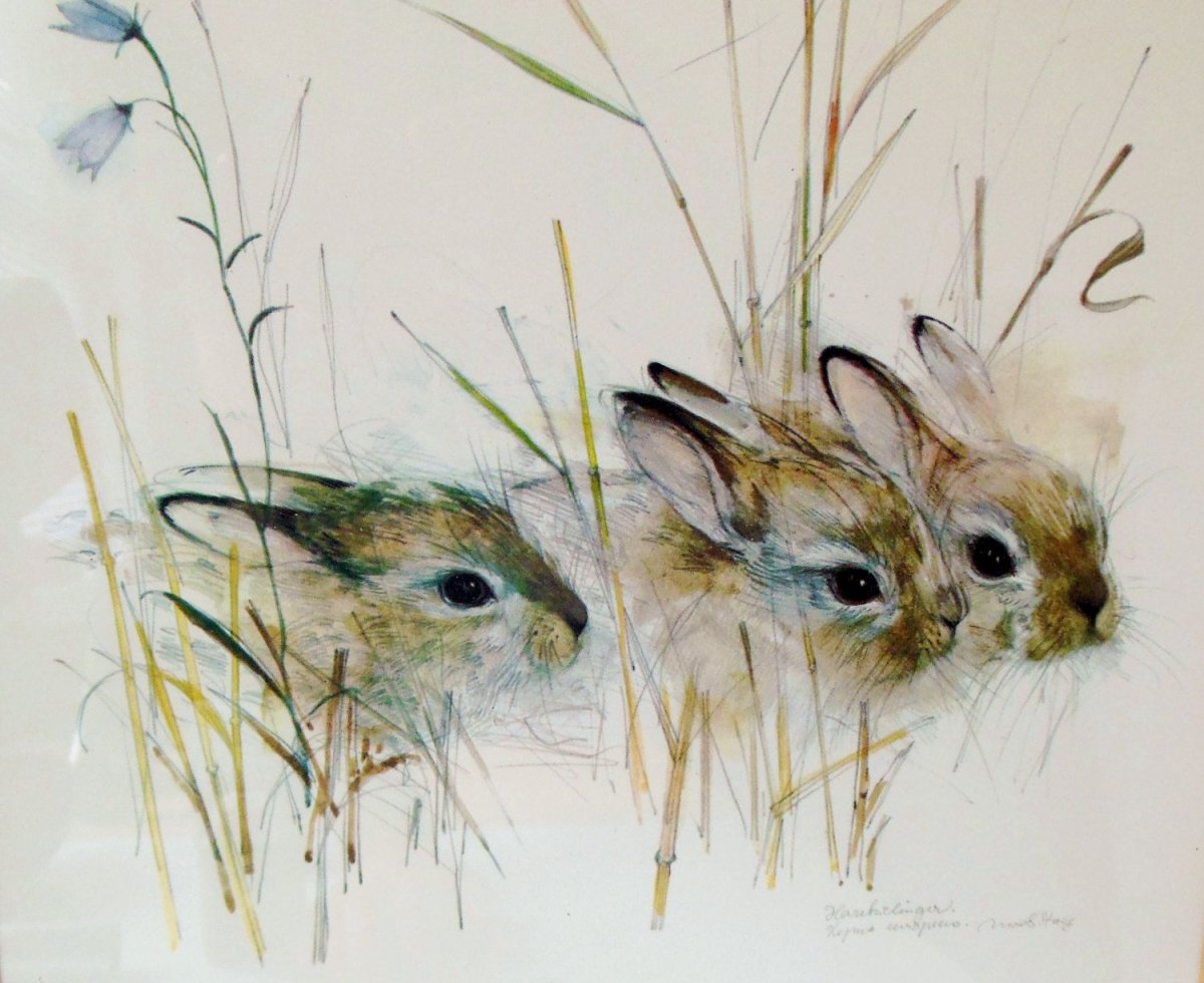 Броши из меха птички