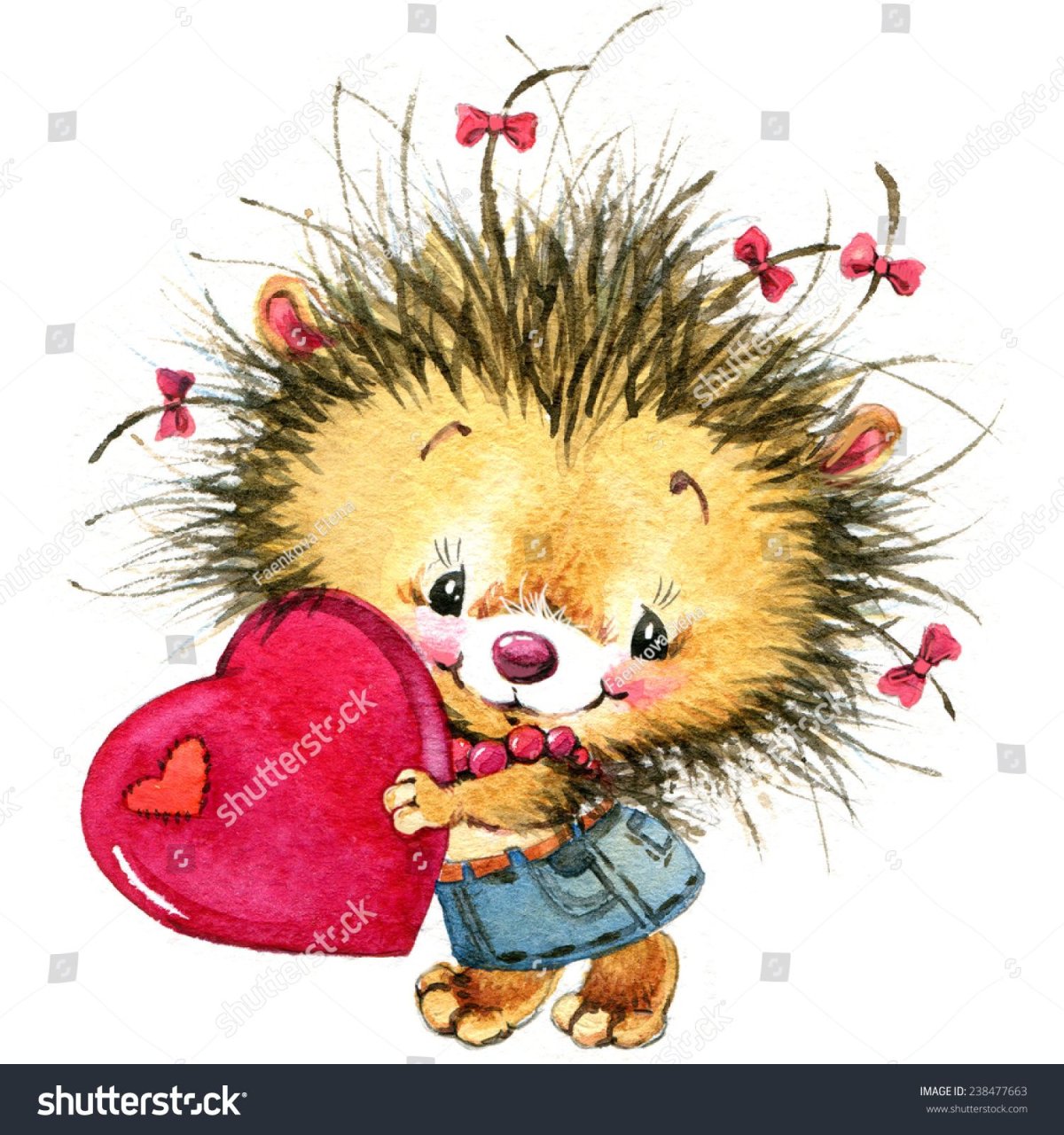 С днем Святого Валентина Ежик