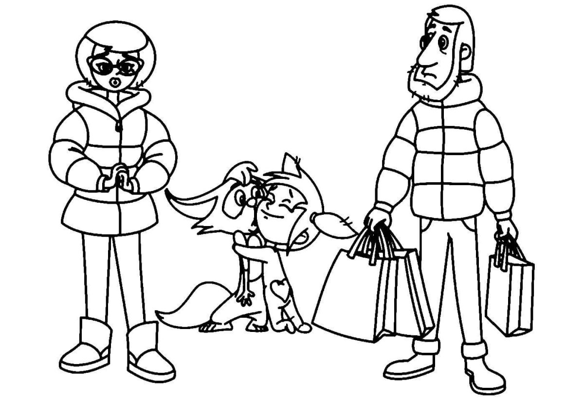 Печкин из Простоквашино раскраска