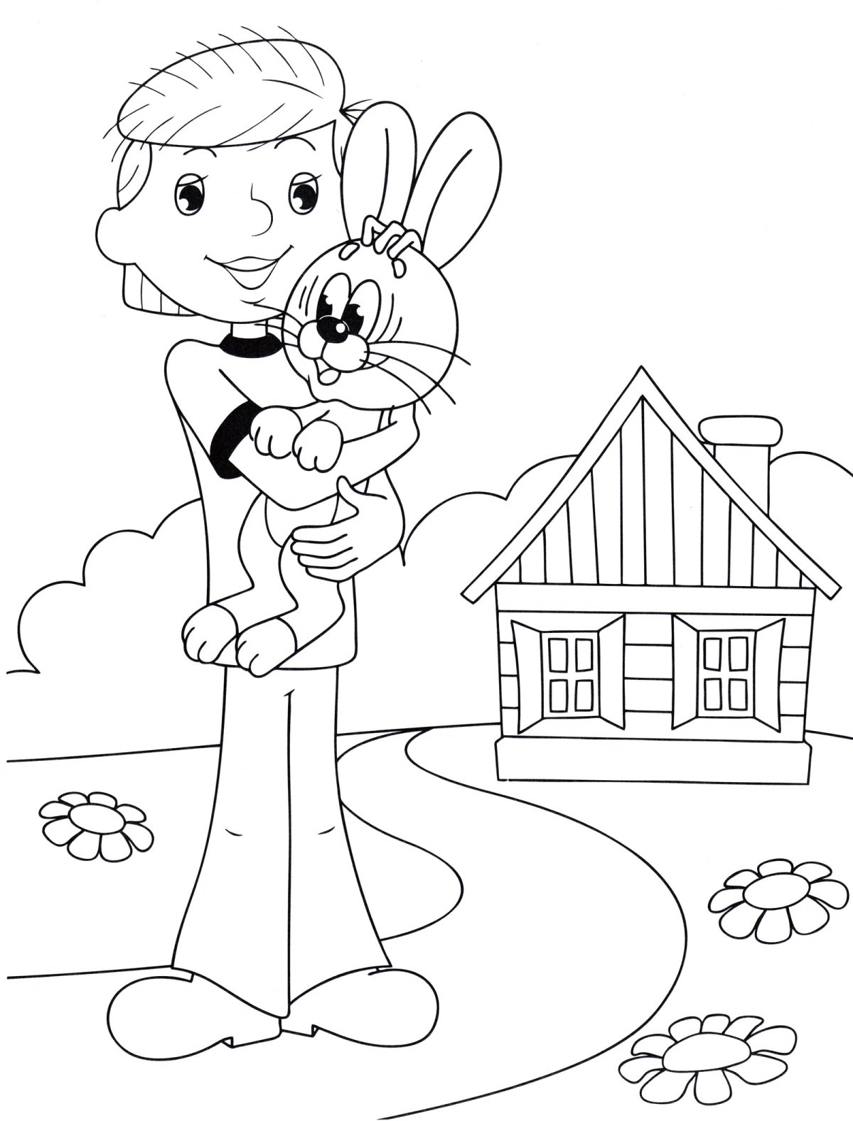 Раскраска Простоквашино дядя Федор