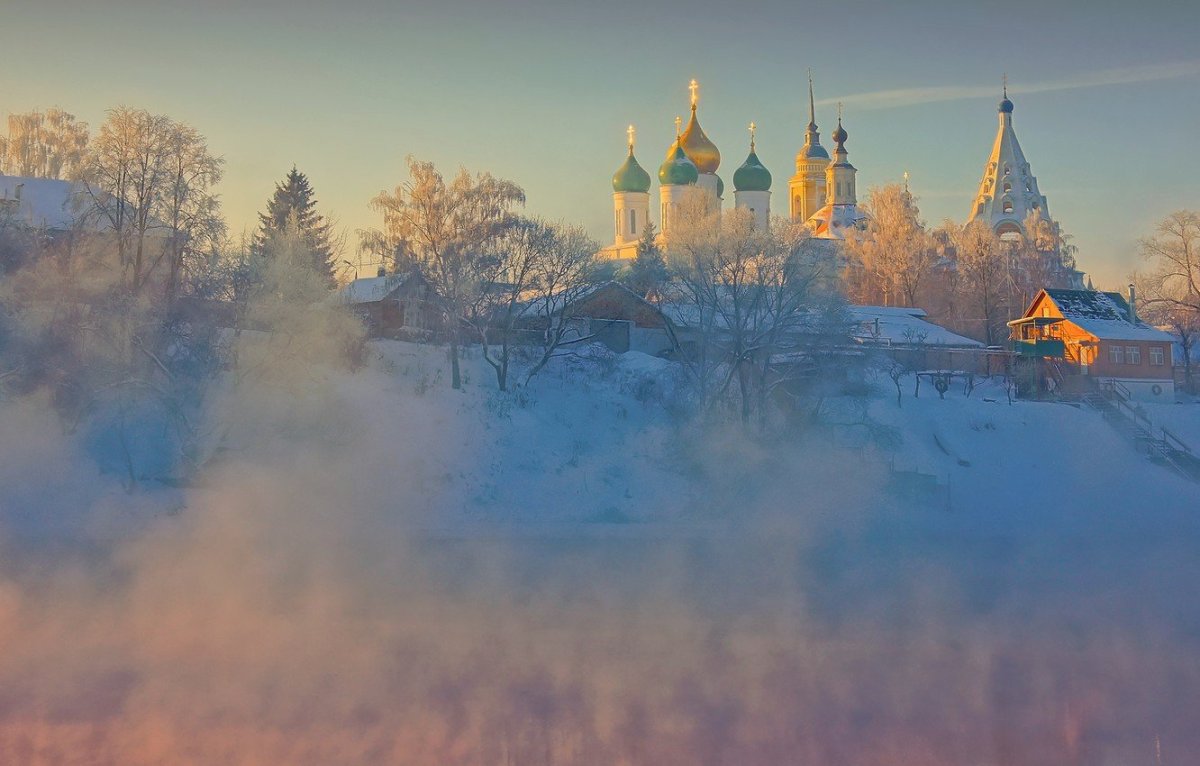 Храм зима рассвет Муром