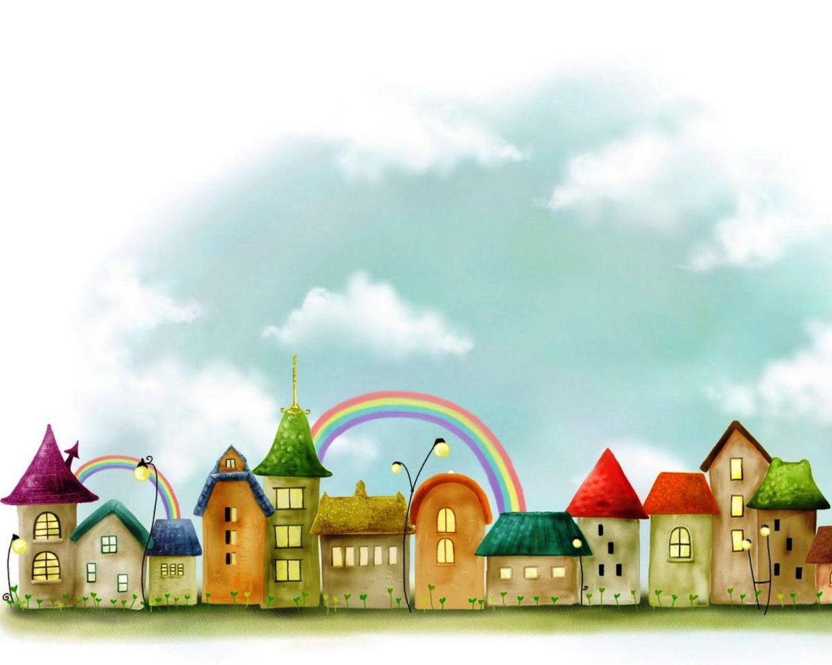 Мультяшный город картинки