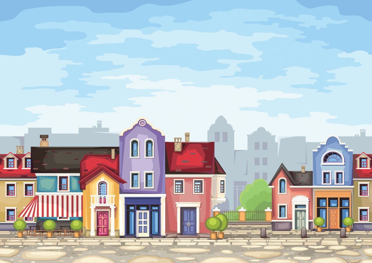 Город с домами для детей