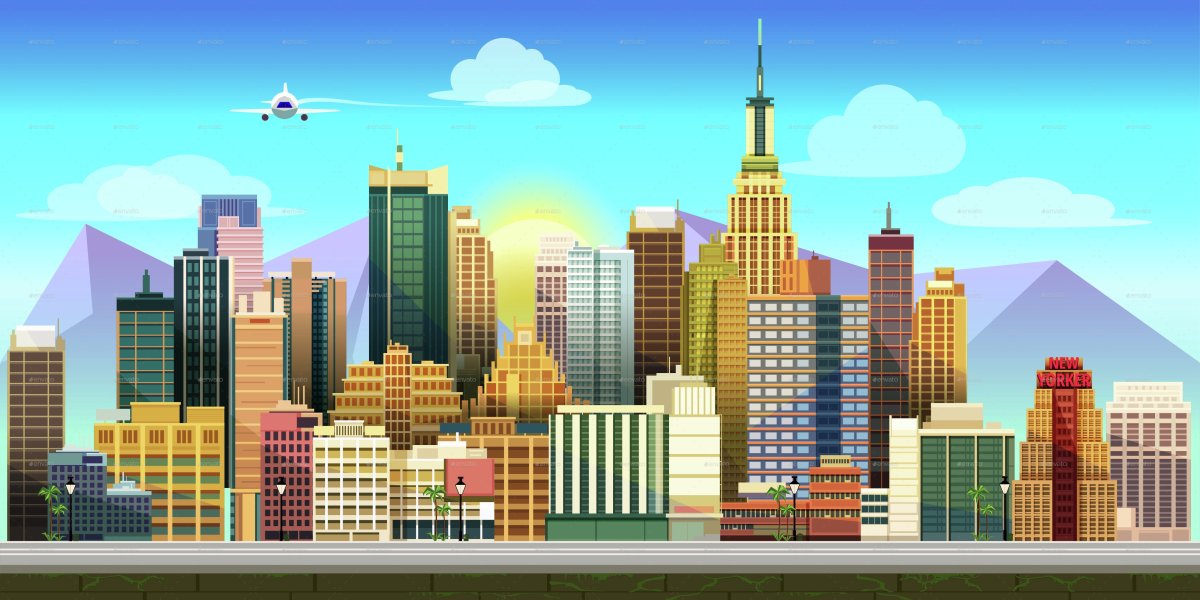 Город вектор