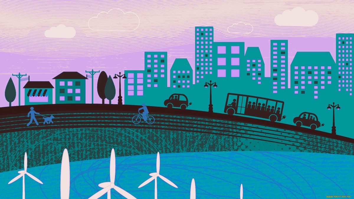 Мультяшная дорога в городе