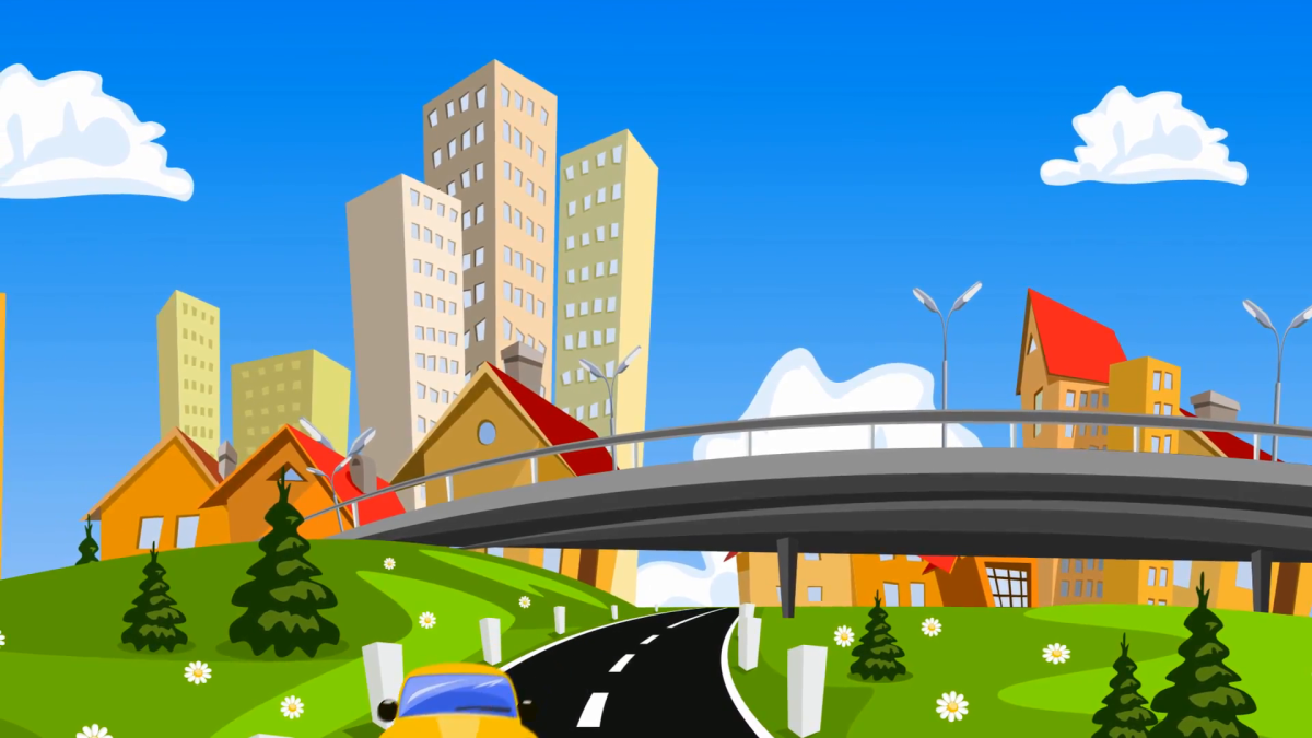 Мультяшный город