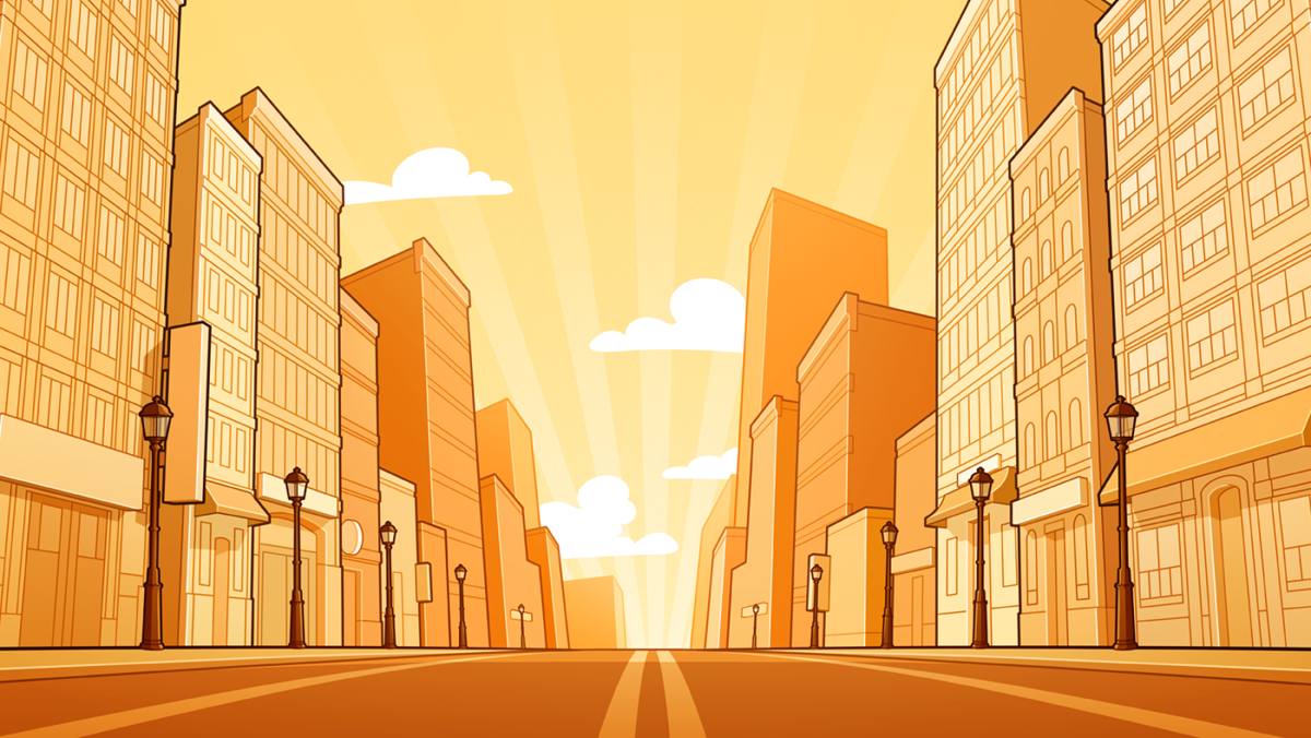 Мультяшная улица