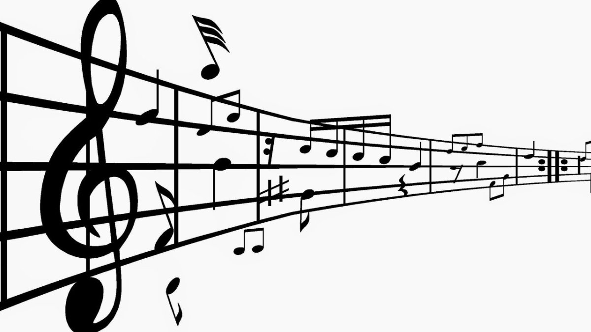 Рисунок Ноты и скрипичный ключ