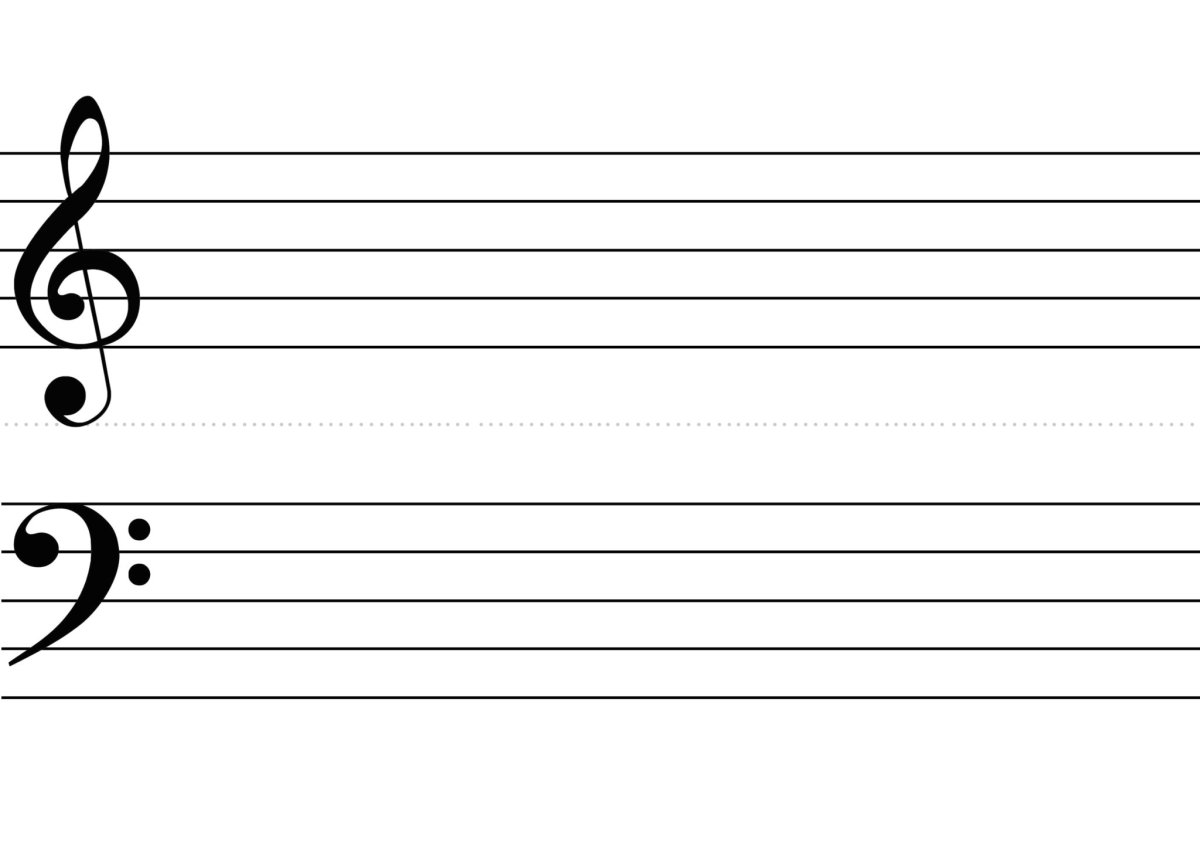 Музыкальные знаки на нотном стане