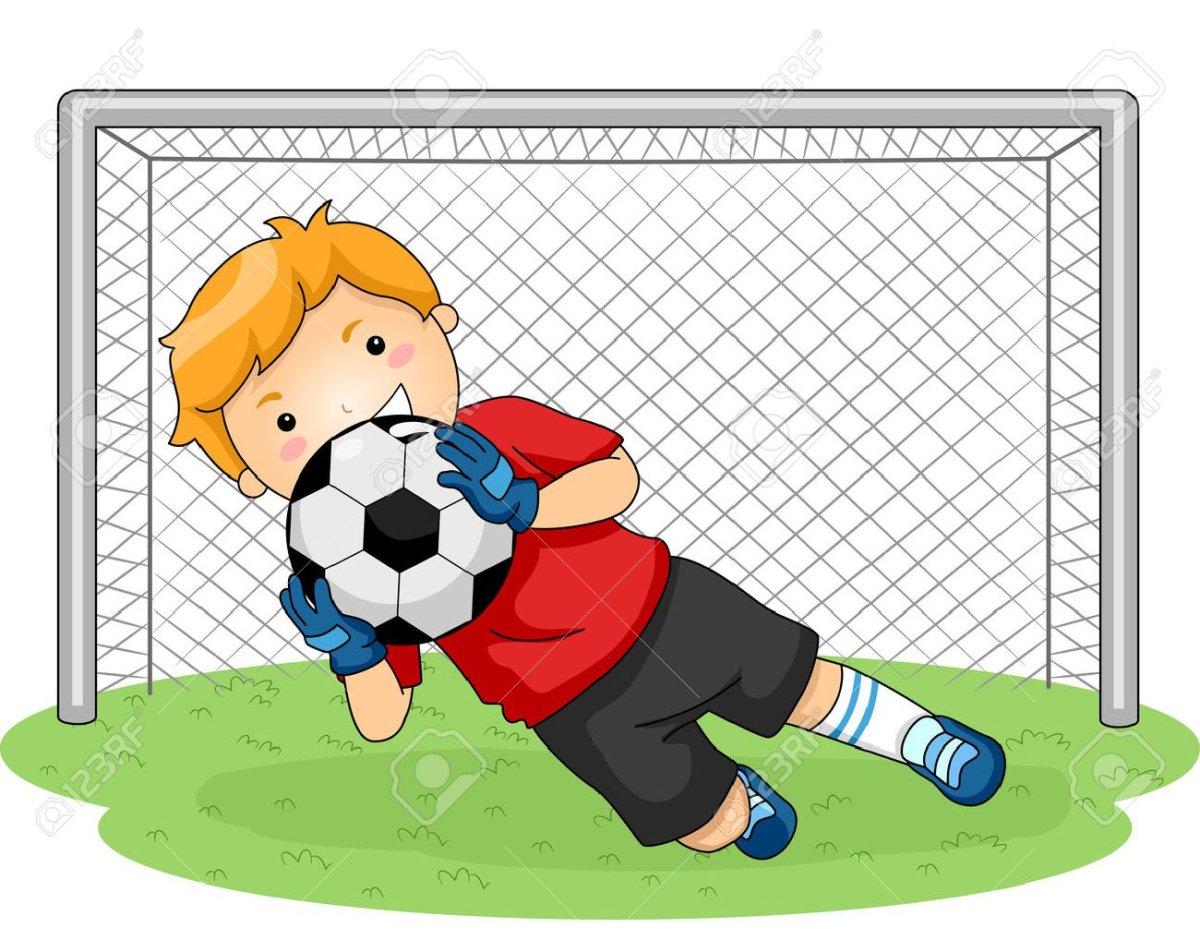 Мультяшный футболист вратарь