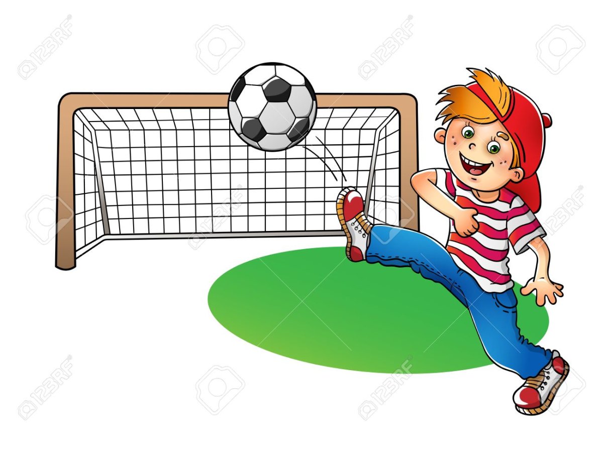 Футбол мяч в воротах