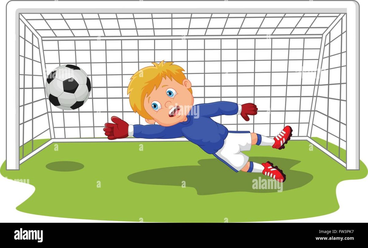 Футбольный вратарь мультяшный