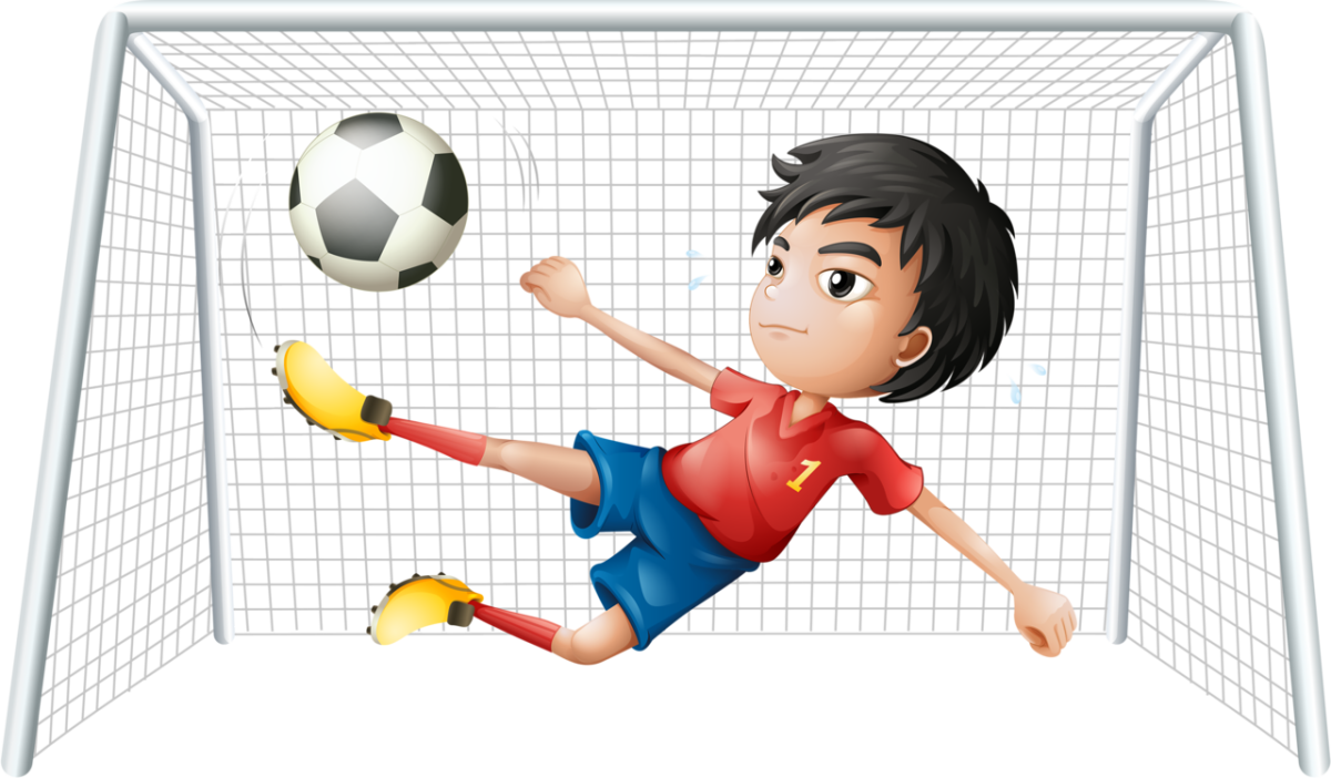 Мультяшные футбол на белом фоне