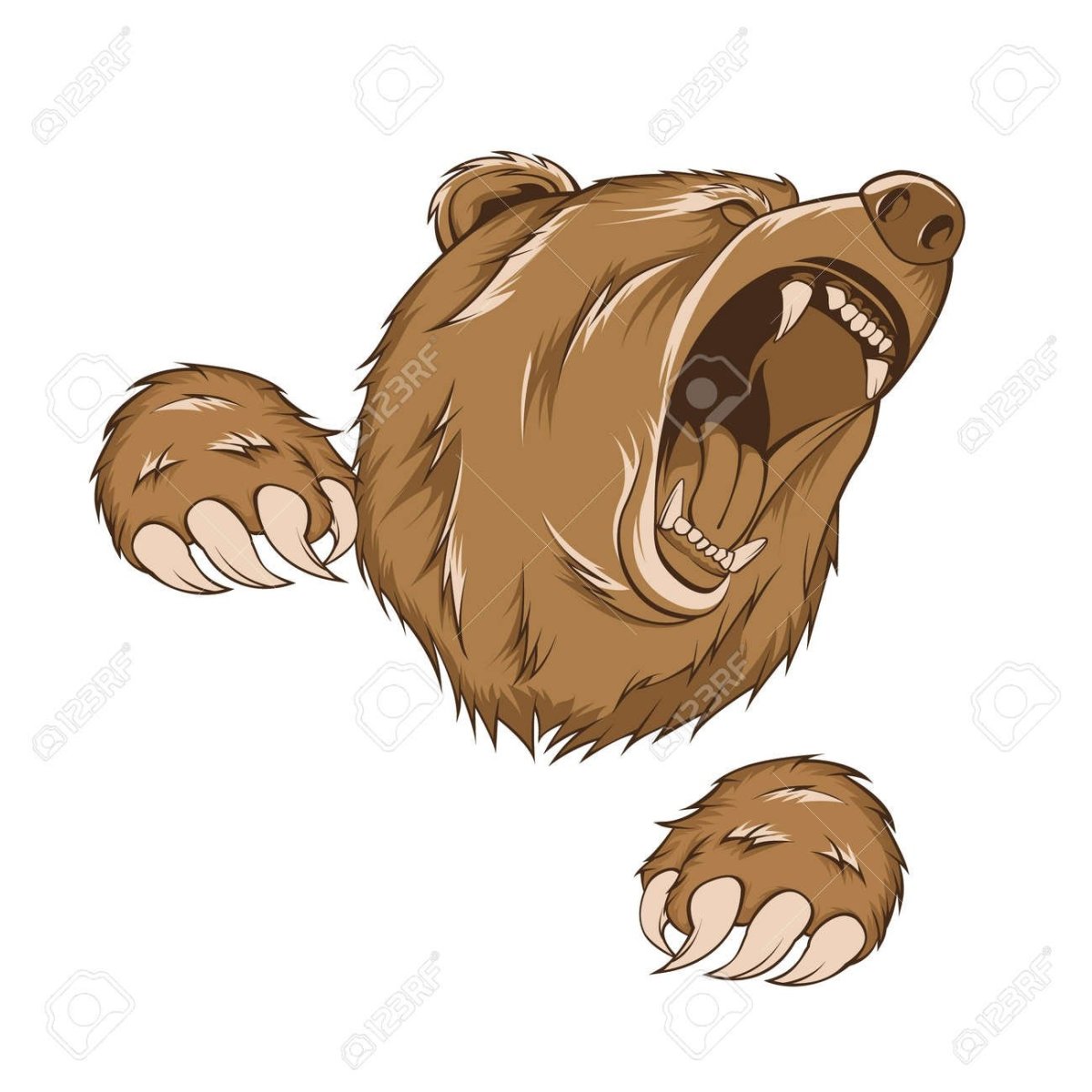 Лапа медведя вектор