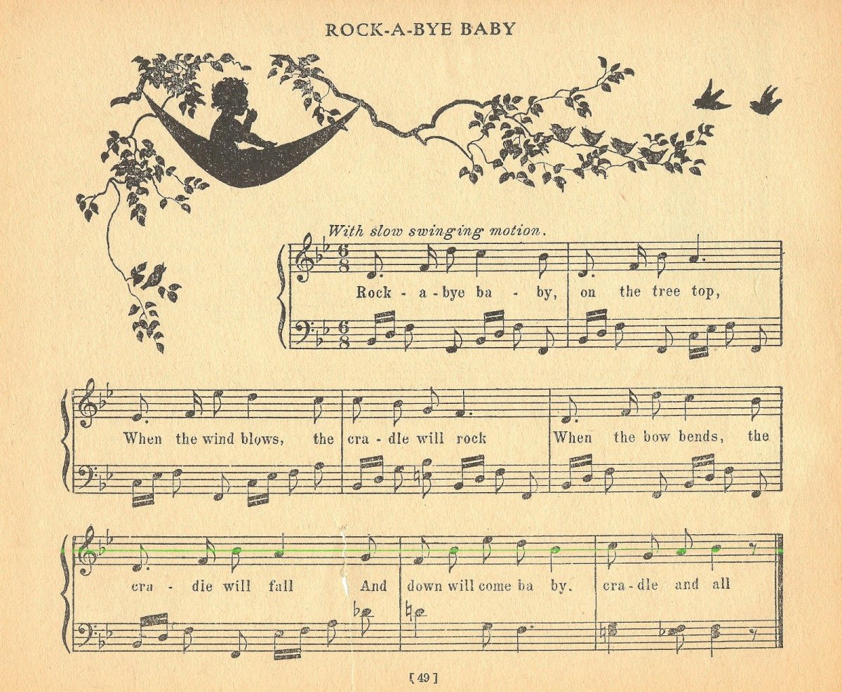 Рисунки на нотных листах