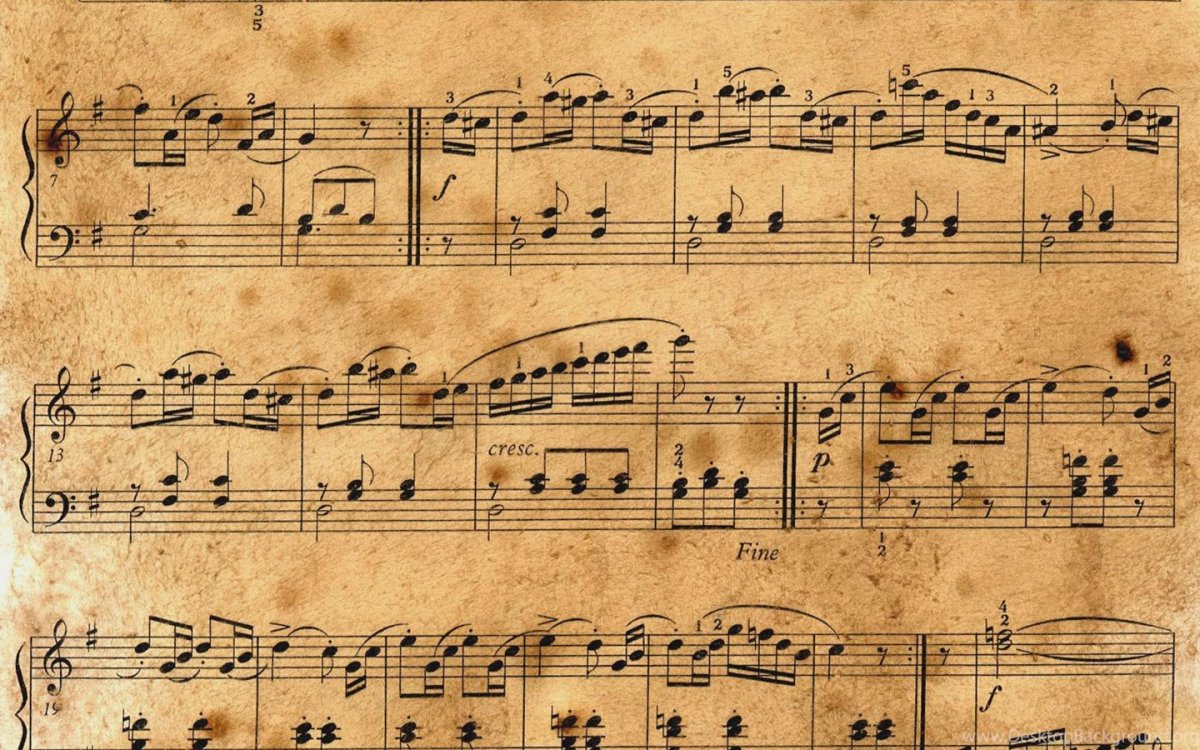 Лист с нотами