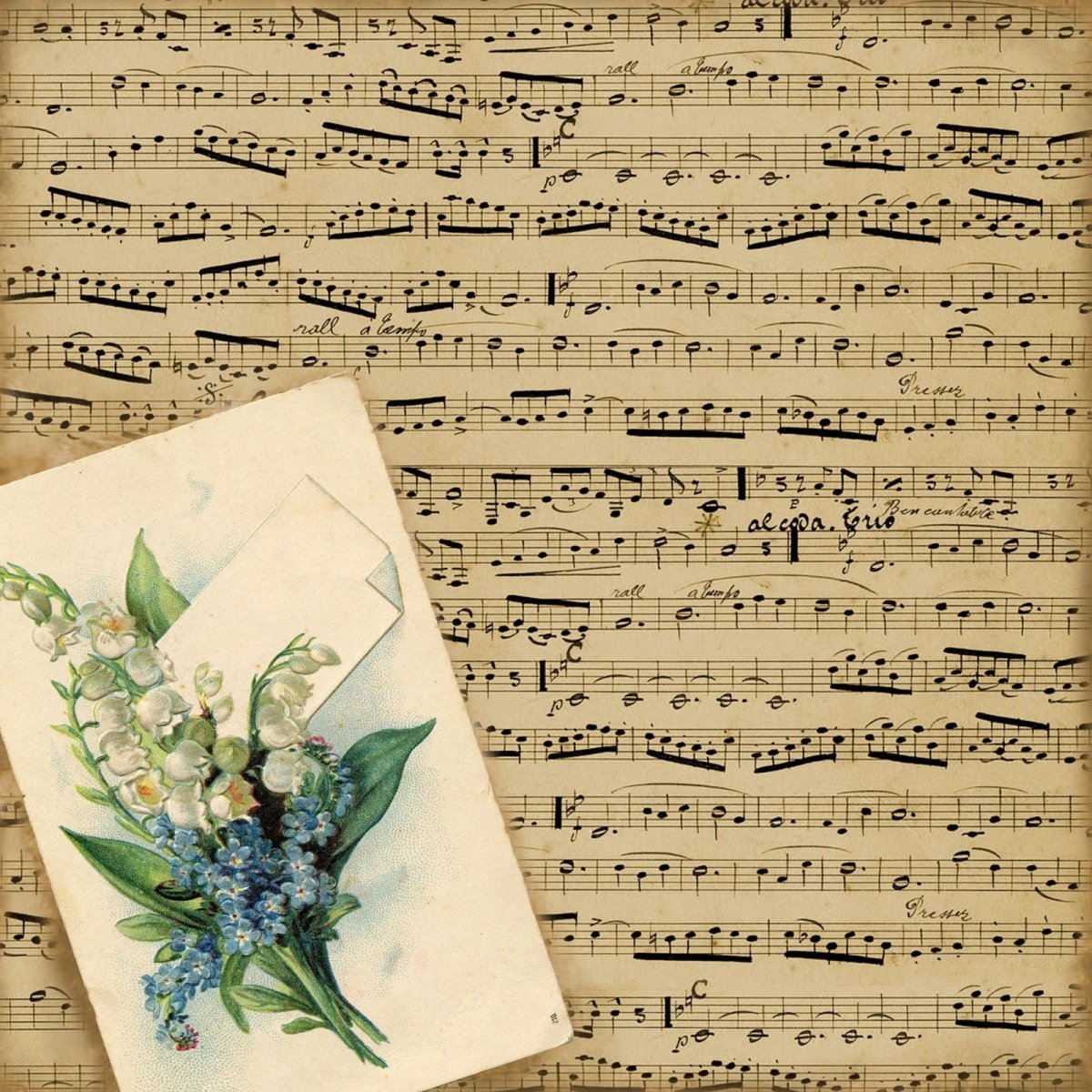 Нотная бумага для скрапбукинга