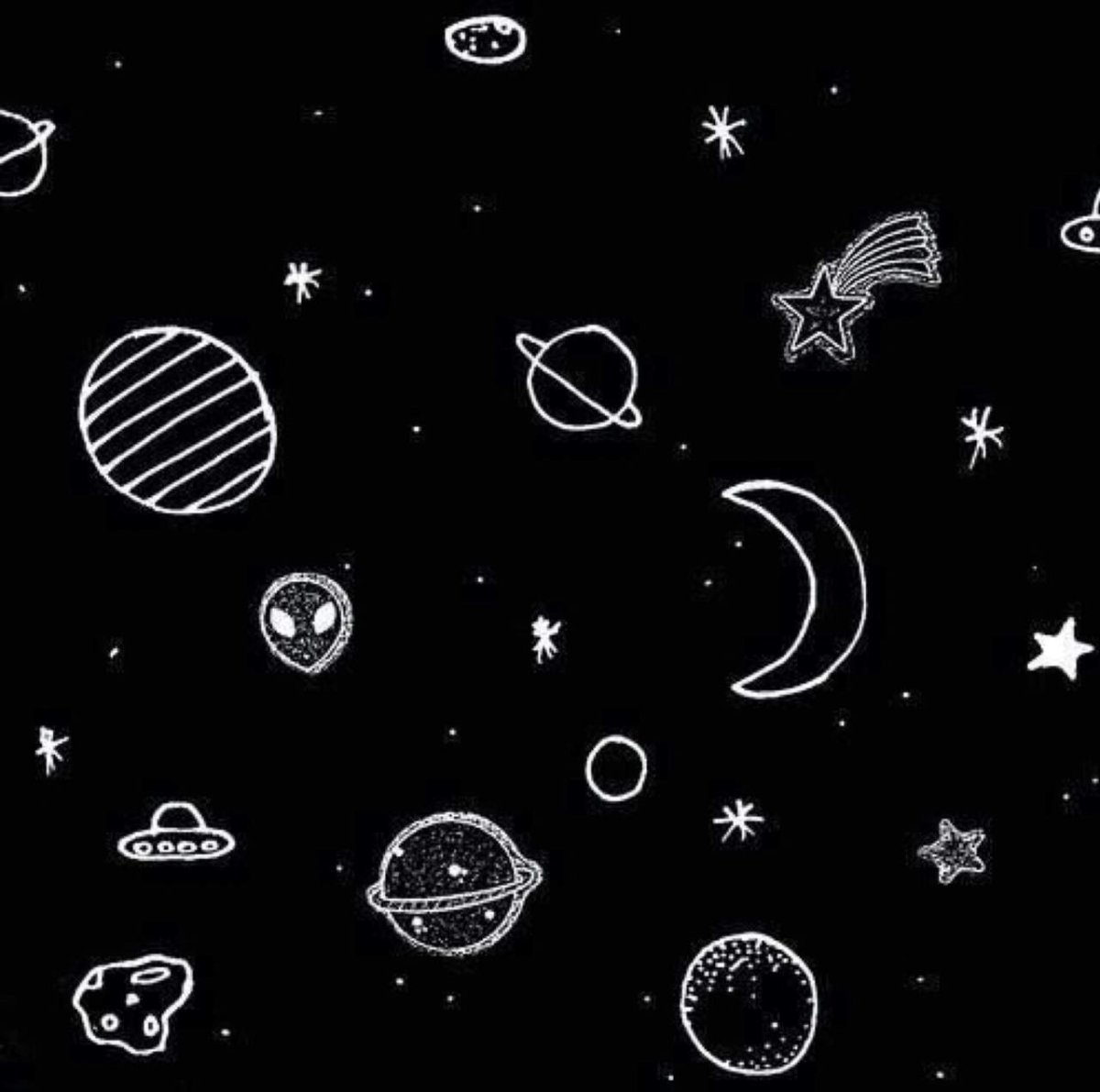 Планетки на черном фоне