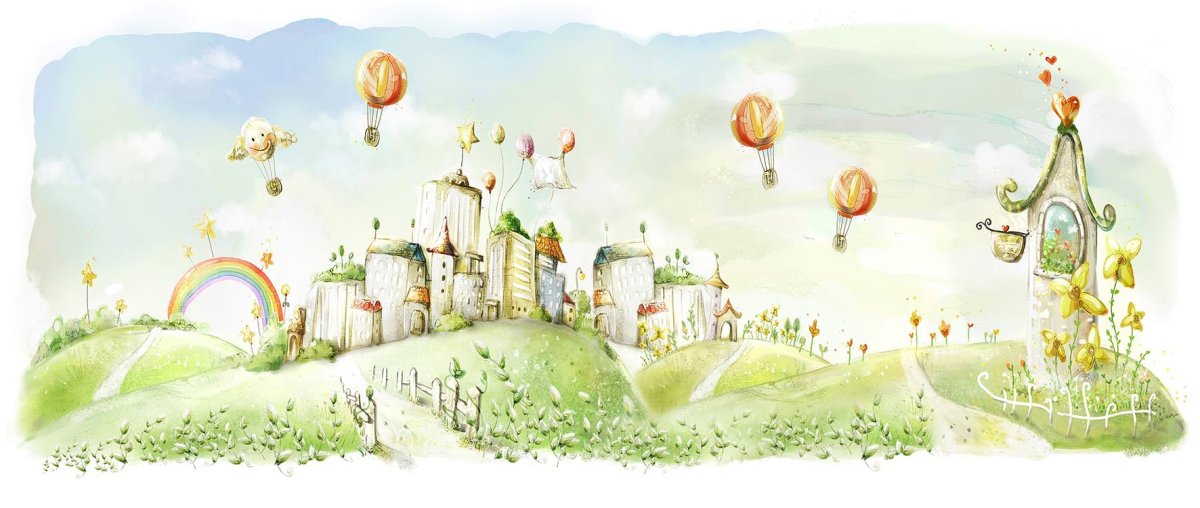 Фотообои детские сказочный город