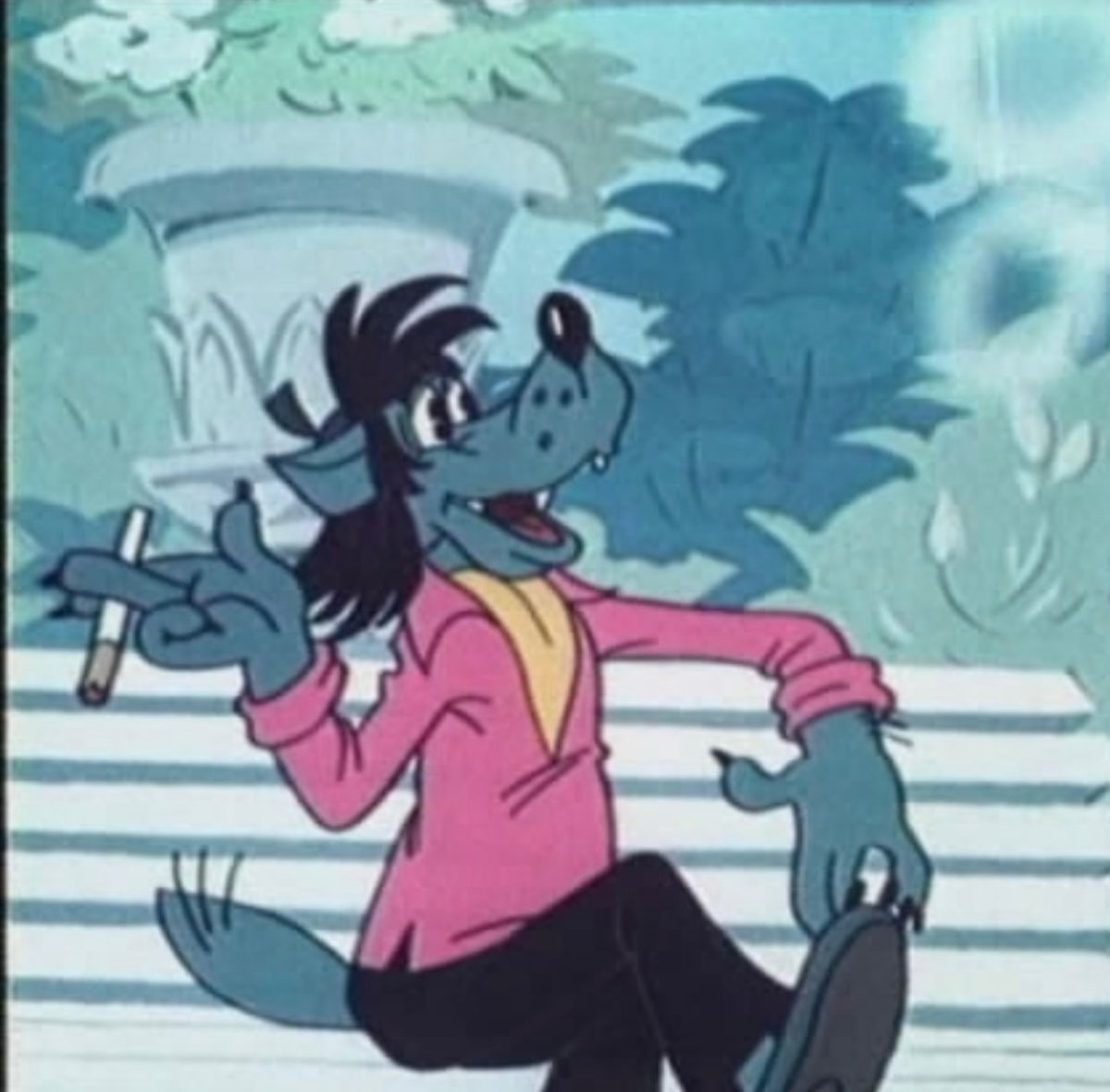 Волк с сигаретой