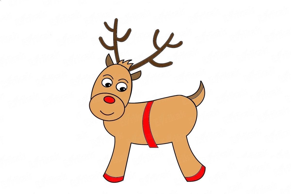 Северный олень рисунок карандашом