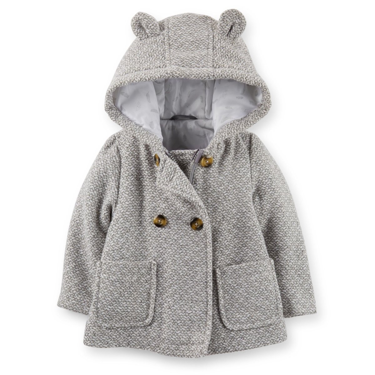 Детское пальто с капюшоном