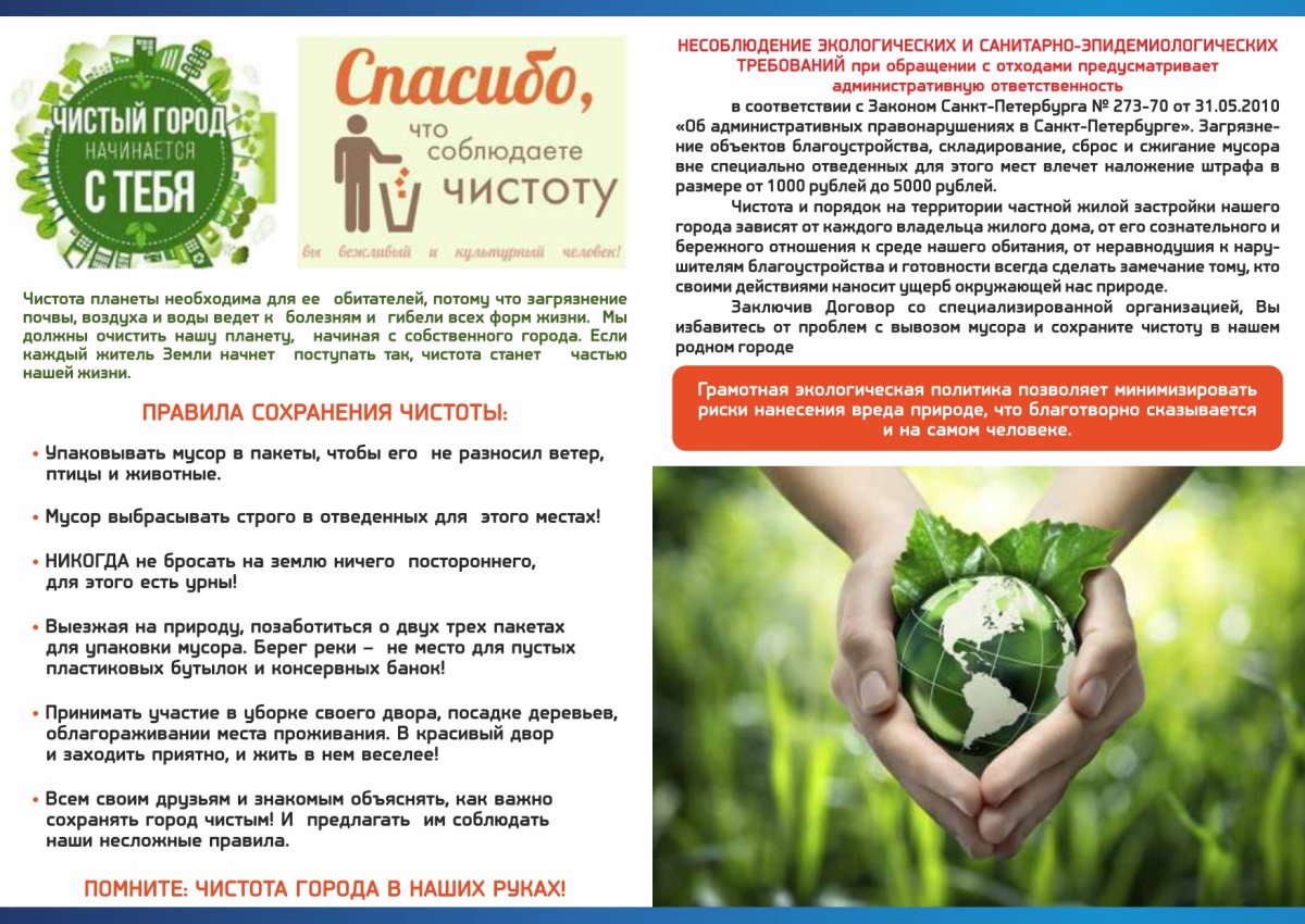Чистый город начинается с тебя